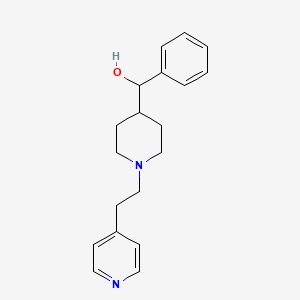 molecular formula C19H24N2O B6639422 Phenyl-[1-(2-pyridin-4-ylethyl)piperidin-4-yl]methanol 