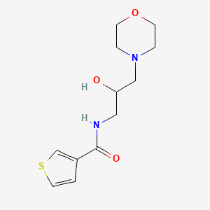 molecular formula C12H18N2O3S B6639435 N-(2-hydroxy-3-morpholin-4-ylpropyl)thiophene-3-carboxamide 