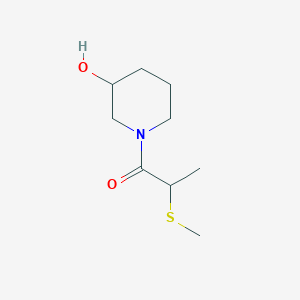 molecular formula C9H17NO2S B6639469 1-(3-Hydroxypiperidin-1-yl)-2-methylsulfanylpropan-1-one 