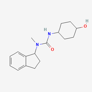 molecular formula C17H24N2O2 B6639476 1-(2,3-dihydro-1H-inden-1-yl)-3-(4-hydroxycyclohexyl)-1-methylurea 