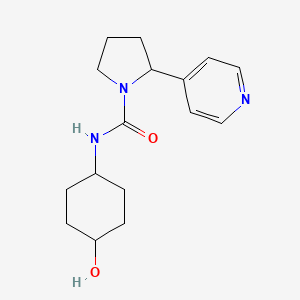 molecular formula C16H23N3O2 B6639480 N-(4-hydroxycyclohexyl)-2-pyridin-4-ylpyrrolidine-1-carboxamide 