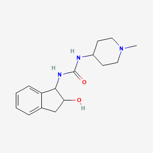 molecular formula C16H23N3O2 B6639496 1-(2-hydroxy-2,3-dihydro-1H-inden-1-yl)-3-(1-methylpiperidin-4-yl)urea 