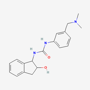 molecular formula C19H23N3O2 B6639525 1-[3-[(dimethylamino)methyl]phenyl]-3-(2-hydroxy-2,3-dihydro-1H-inden-1-yl)urea 