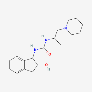 molecular formula C18H27N3O2 B6639534 1-(2-hydroxy-2,3-dihydro-1H-inden-1-yl)-3-(1-piperidin-1-ylpropan-2-yl)urea 