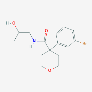 4-(3-bromophenyl)-N-(2-hydroxypropyl)oxane-4-carboxamide