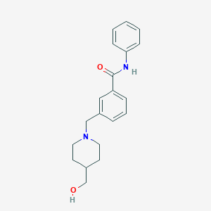 3-[[4-(hydroxymethyl)piperidin-1-yl]methyl]-N-phenylbenzamide