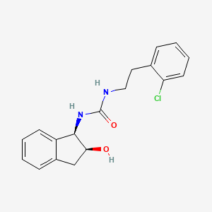 molecular formula C18H19ClN2O2 B6639627 1-[2-(2-chlorophenyl)ethyl]-3-[(1R,2S)-2-hydroxy-2,3-dihydro-1H-inden-1-yl]urea 