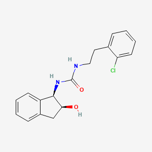 1-[2-(2-chlorophenyl)ethyl]-3-[(1R,2S)-2-hydroxy-2,3-dihydro-1H-inden-1-yl]urea