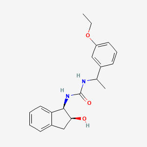 molecular formula C20H24N2O3 B6639645 1-[1-(3-ethoxyphenyl)ethyl]-3-[(1R,2S)-2-hydroxy-2,3-dihydro-1H-inden-1-yl]urea 