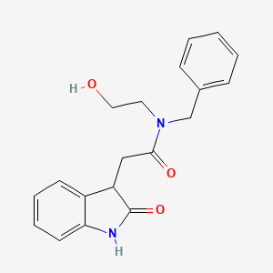 N-benzyl-N-(2-hydroxyethyl)-2-(2-oxo-1,3-dihydroindol-3-yl)acetamide