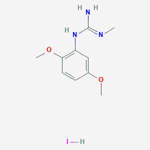 molecular formula C10H16IN3O2 B6639675 1-(2,5-Dimethoxyphenyl)-2-methylguanidine;hydroiodide 