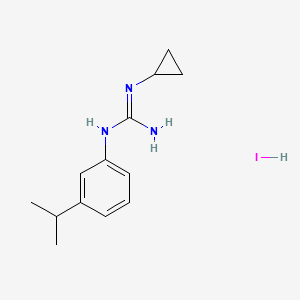 molecular formula C13H20IN3 B6639688 2-Cyclopropyl-1-(3-propan-2-ylphenyl)guanidine;hydroiodide 