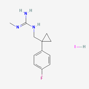 1-[[1-(4-Fluorophenyl)cyclopropyl]methyl]-2-methylguanidine;hydroiodide