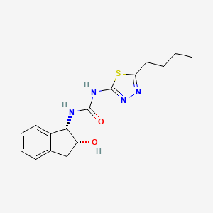molecular formula C16H20N4O2S B6639737 1-(5-butyl-1,3,4-thiadiazol-2-yl)-3-[(1S,2R)-2-hydroxy-2,3-dihydro-1H-inden-1-yl]urea 