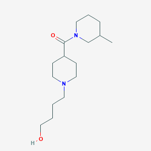 molecular formula C16H30N2O2 B6639787 [1-(4-Hydroxybutyl)piperidin-4-yl]-(3-methylpiperidin-1-yl)methanone 
