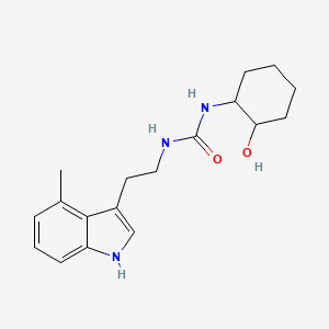 molecular formula C18H25N3O2 B6639810 1-(2-hydroxycyclohexyl)-3-[2-(4-methyl-1H-indol-3-yl)ethyl]urea 
