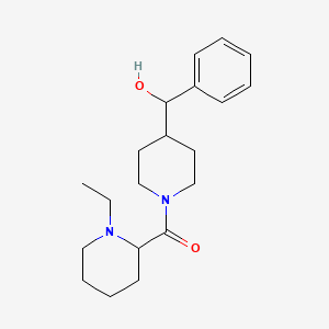 molecular formula C20H30N2O2 B6639819 (1-Ethylpiperidin-2-yl)-[4-[hydroxy(phenyl)methyl]piperidin-1-yl]methanone 