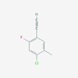 molecular formula C9H6ClF B6639840 1-Chloro-4-ethynyl-5-fluoro-2-methylbenzene 