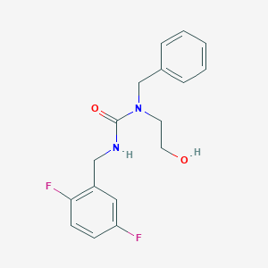1-Benzyl-3-[(2,5-difluorophenyl)methyl]-1-(2-hydroxyethyl)urea