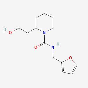 molecular formula C13H20N2O3 B6639854 N-(furan-2-ylmethyl)-2-(2-hydroxyethyl)piperidine-1-carboxamide 