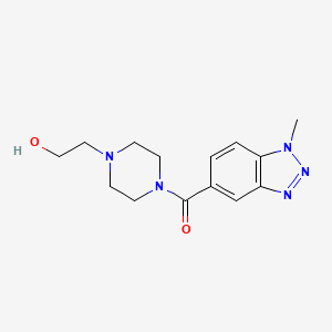 molecular formula C14H19N5O2 B6639859 [4-(2-Hydroxyethyl)piperazin-1-yl]-(1-methylbenzotriazol-5-yl)methanone 