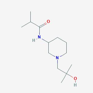 molecular formula C13H26N2O2 B6639866 N-[1-(2-hydroxy-2-methylpropyl)piperidin-3-yl]-2-methylpropanamide 