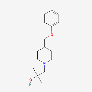 molecular formula C16H25NO2 B6639869 2-Methyl-1-[4-(phenoxymethyl)piperidin-1-yl]propan-2-ol 