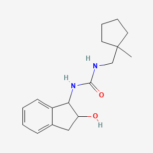molecular formula C17H24N2O2 B6639898 1-(2-hydroxy-2,3-dihydro-1H-inden-1-yl)-3-[(1-methylcyclopentyl)methyl]urea 