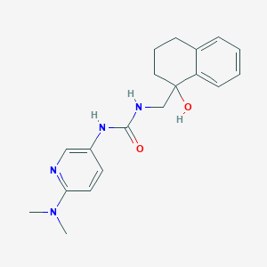 molecular formula C19H24N4O2 B6639916 1-[6-(dimethylamino)pyridin-3-yl]-3-[(1-hydroxy-3,4-dihydro-2H-naphthalen-1-yl)methyl]urea 