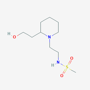 molecular formula C10H22N2O3S B6639928 N-[2-[2-(2-hydroxyethyl)piperidin-1-yl]ethyl]methanesulfonamide 