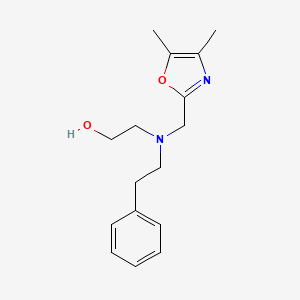 molecular formula C16H22N2O2 B6639999 2-[(4,5-Dimethyl-1,3-oxazol-2-yl)methyl-(2-phenylethyl)amino]ethanol 