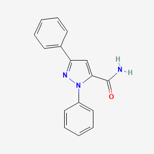 molecular formula C16H13N3O B6640015 1,3-Diphenyl-1H-pyrazole-5-carboxamide 