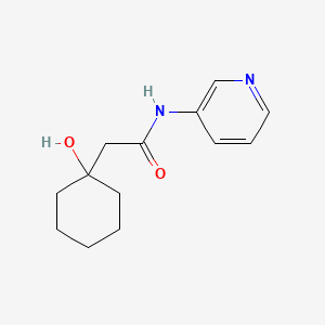 molecular formula C13H18N2O2 B6640031 2-(1-hydroxycyclohexyl)-N-pyridin-3-ylacetamide 