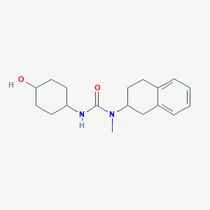 molecular formula C18H26N2O2 B6640057 3-(4-Hydroxycyclohexyl)-1-methyl-1-(1,2,3,4-tetrahydronaphthalen-2-yl)urea 