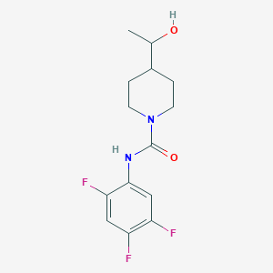 molecular formula C14H17F3N2O2 B6640099 4-(1-hydroxyethyl)-N-(2,4,5-trifluorophenyl)piperidine-1-carboxamide 