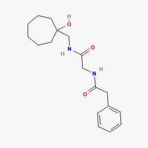 molecular formula C18H26N2O3 B6640163 N-[2-[(1-hydroxycycloheptyl)methylamino]-2-oxoethyl]-2-phenylacetamide 