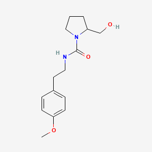 molecular formula C15H22N2O3 B6640176 2-(hydroxymethyl)-N-[2-(4-methoxyphenyl)ethyl]pyrrolidine-1-carboxamide 
