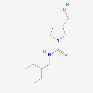 molecular formula C12H24N2O2 B6640244 N-(2-ethylbutyl)-3-(hydroxymethyl)pyrrolidine-1-carboxamide 