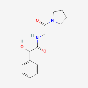 molecular formula C14H18N2O3 B6640269 2-hydroxy-N-(2-oxo-2-pyrrolidin-1-ylethyl)-2-phenylacetamide 