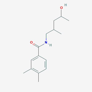 molecular formula C15H23NO2 B6640274 N-(4-hydroxy-2-methylpentyl)-3,4-dimethylbenzamide 