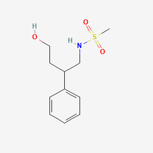 molecular formula C11H17NO3S B6640281 N-(4-hydroxy-2-phenylbutyl)methanesulfonamide 