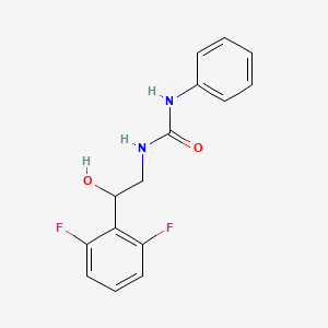 molecular formula C15H14F2N2O2 B6640285 1-[2-(2,6-Difluorophenyl)-2-hydroxyethyl]-3-phenylurea 