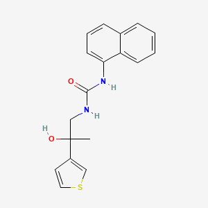 molecular formula C18H18N2O2S B6640292 1-(2-Hydroxy-2-thiophen-3-ylpropyl)-3-naphthalen-1-ylurea 