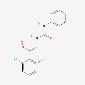 molecular formula C15H14Cl2N2O2 B6640293 1-[2-(2,6-Dichlorophenyl)-2-hydroxyethyl]-3-phenylurea 