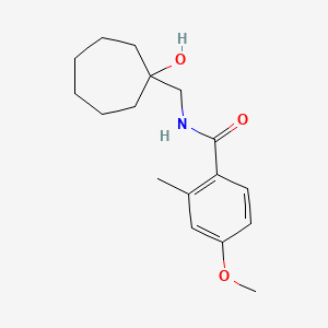 molecular formula C17H25NO3 B6640319 N-[(1-hydroxycycloheptyl)methyl]-4-methoxy-2-methylbenzamide 