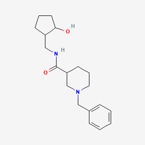 molecular formula C19H28N2O2 B6640326 1-benzyl-N-[(2-hydroxycyclopentyl)methyl]piperidine-3-carboxamide 