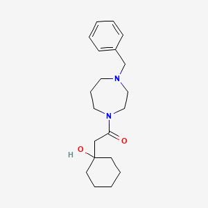 molecular formula C20H30N2O2 B6640337 1-(4-Benzyl-1,4-diazepan-1-yl)-2-(1-hydroxycyclohexyl)ethanone 