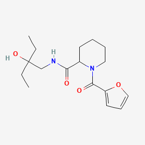 molecular formula C17H26N2O4 B6640344 N-(2-ethyl-2-hydroxybutyl)-1-(furan-2-carbonyl)piperidine-2-carboxamide 