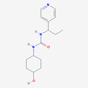 molecular formula C15H23N3O2 B6640361 1-(4-Hydroxycyclohexyl)-3-(1-pyridin-4-ylpropyl)urea 