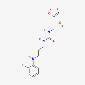 molecular formula C18H24FN3O3 B6640391 1-[3-(2-fluoro-N-methylanilino)propyl]-3-[2-(furan-2-yl)-2-hydroxypropyl]urea 
